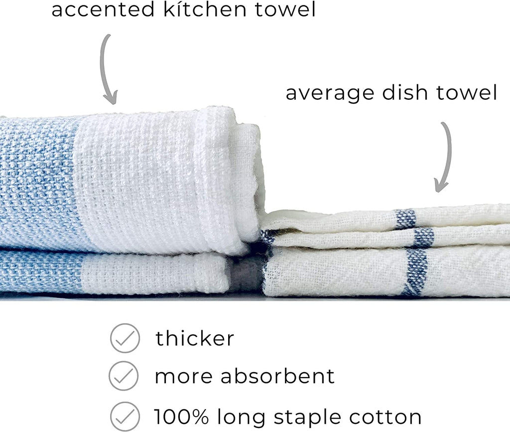 100% Cotton Kitchen Towels - Soft And Absorbent Dishcloths For