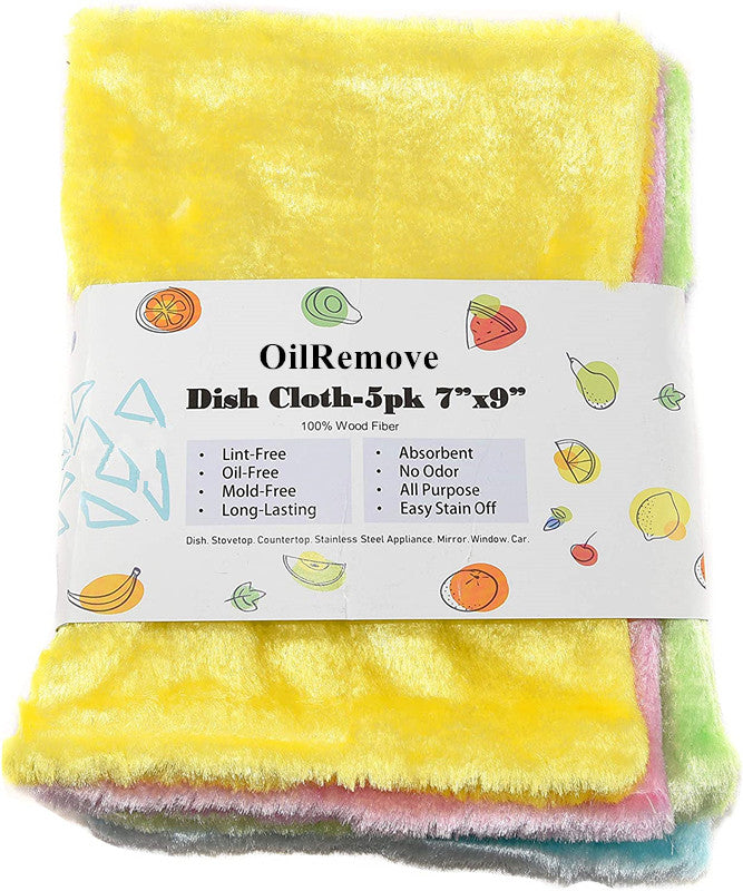 OilRemove 12 Pack Microfiber Cloths 15 x 12 inch Cleaning Supplies Micro Fiber Cleaning Towels, Chemical Free Kitchen Towel, Clean Windows & Cars