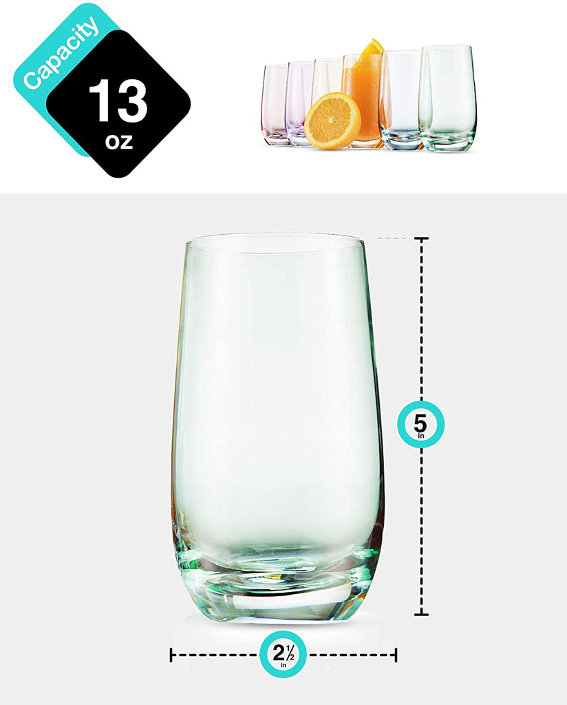 Pleneal Drinking Glasses Set Acrylic Glassware for Mixed Drinks, Water, Juice beer, cocktail | Glassware Set, Excellent Gift